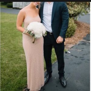 Jenny Yoo Beaded Bridesmaid Dress Light Pink Size Small